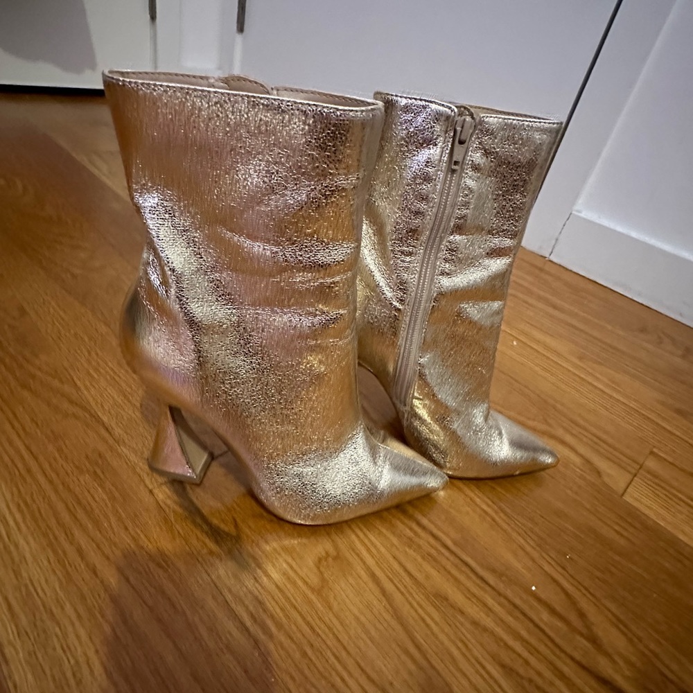 Gold boots